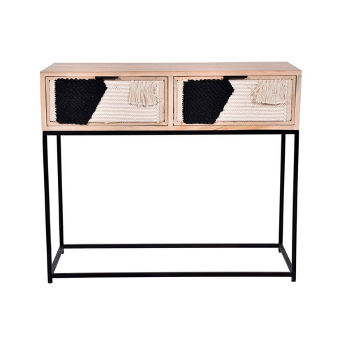 Progressive Furniture Layover Tan Black Console Sofa Table