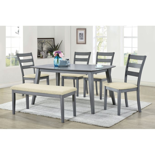 Progressive Furniture Galveston Gray 6pc Dining Set