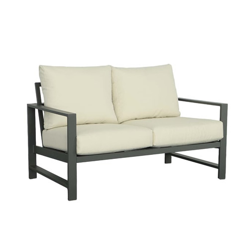 Progressive Furniture Edgewater Gray Beige Outdoor Loveseat