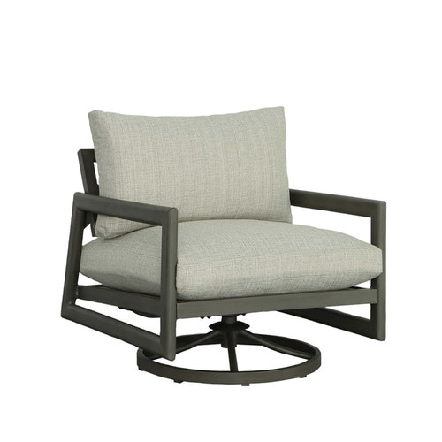 Progressive Furniture Sunset Gray Outdoor Swivel Chair
