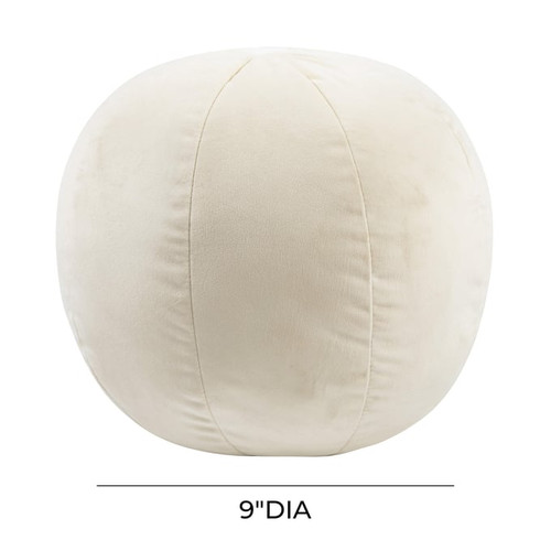 TOV Furniture Boba Cream Velvet 9 Inch Round Pillows