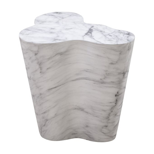 TOV Furniture Slab White Tall Side Table