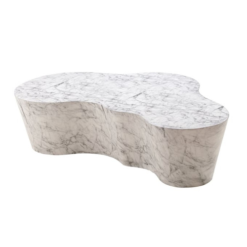 TOV Furniture Slab White Coffee Table