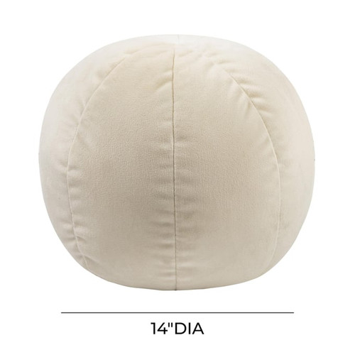 TOV Furniture Boba Cream Velvet 14 Inch Round Pillows