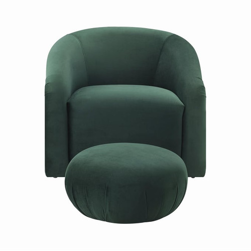 TOV Furniture Boboli Forest Green Grey Chair And Ottoman Sets