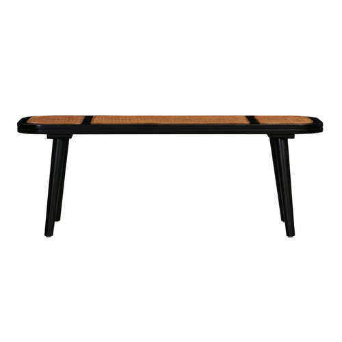 TOV Furniture Emilia Black Cane Bench