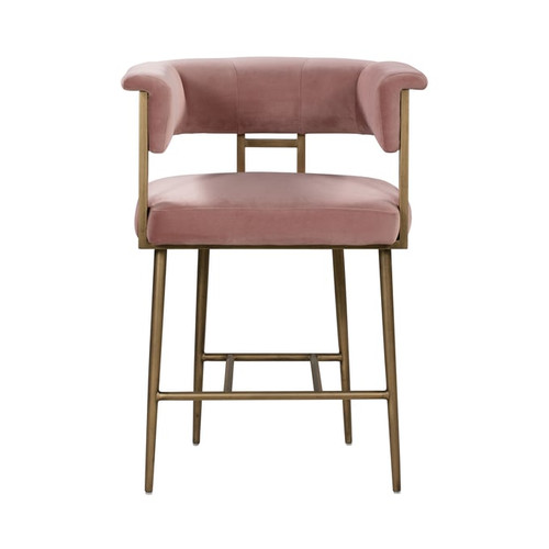 TOV Furniture Astrid Velvet Counter Stools