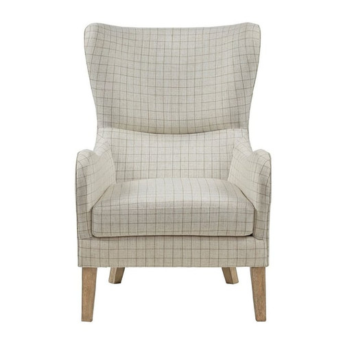 Olliix Madison Park Arianna Linen Swoop Wing Chair