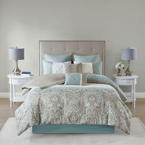 Olliix 510 Design Shawnee Seafoam 8pc Comforter Sets