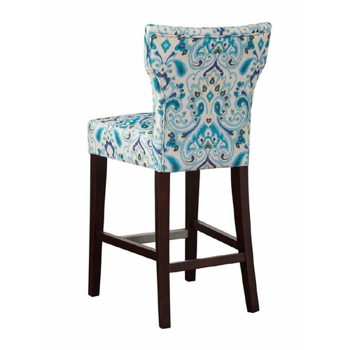 Olliix Madison Park Avila Blue Tufted Back Counter Height Stool