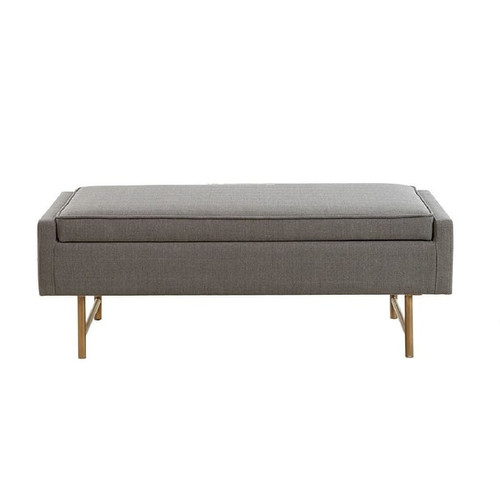 Olliix Madison Park Heath Grey Soft Close Storage Accent Bench