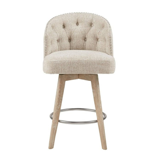 Olliix Madison Park Onyx Cream Swivel Counter Height Stool