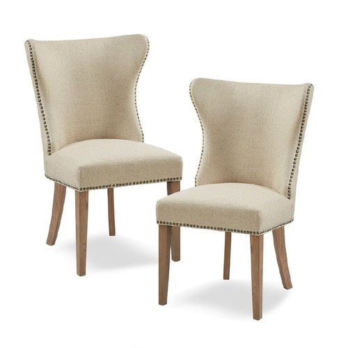 2 Olliix Madison Park Skylar Cream Dining Side Chairs