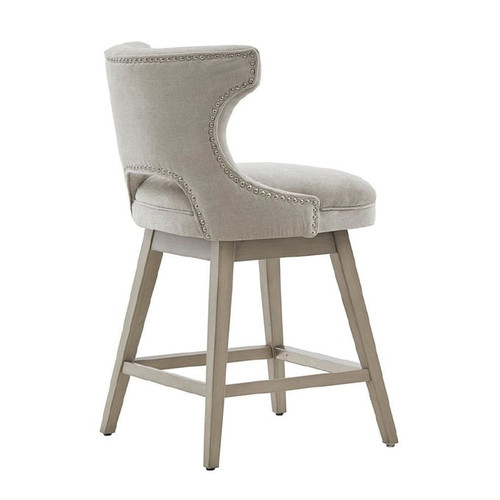 Olliix Madison Park Emmett Light Grey Swivel Counter Height Stools