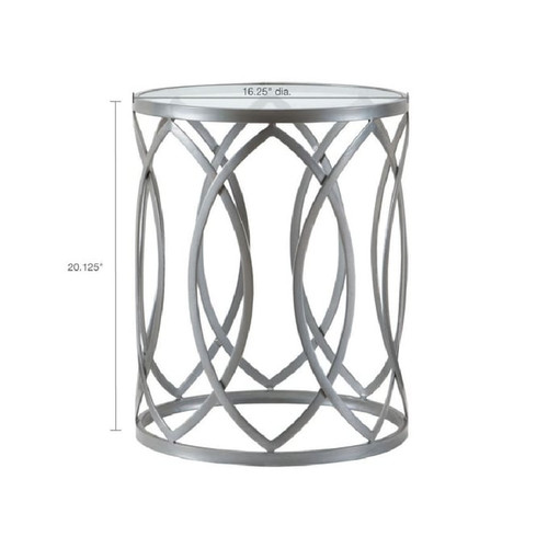 Olliix Madison Park Arlo Grey Metal Eyelet Accent Tables