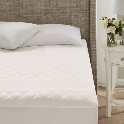 Olliix Beautyrest Cotton White Heated Mattress Pads