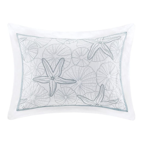 Olliix Harbor House Maya Bay White Embroidery 4pc Comforter Bedding Sets