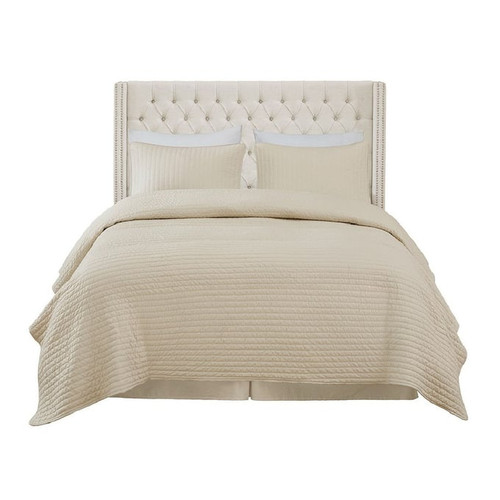 Olliix Madison Park Amelia Cream Upholstery Headboards