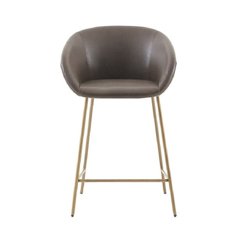 Olliix Madison Park Isadora Brown Gold Counter Height Stool