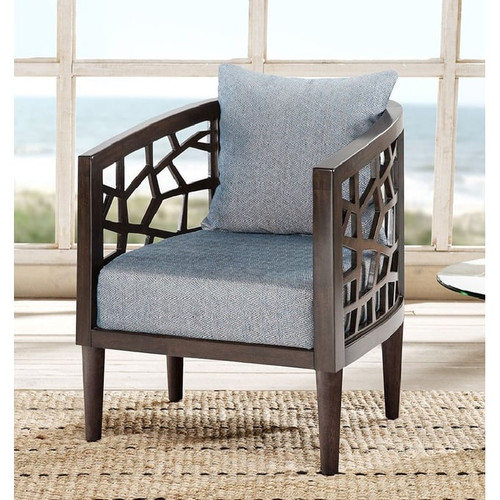 Olliix INK IVY Crackle Blue Accent Chairs