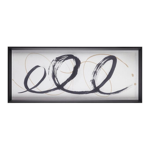 Olliix Madison Park Abstract Ambit Black Framed Glass Wall Art