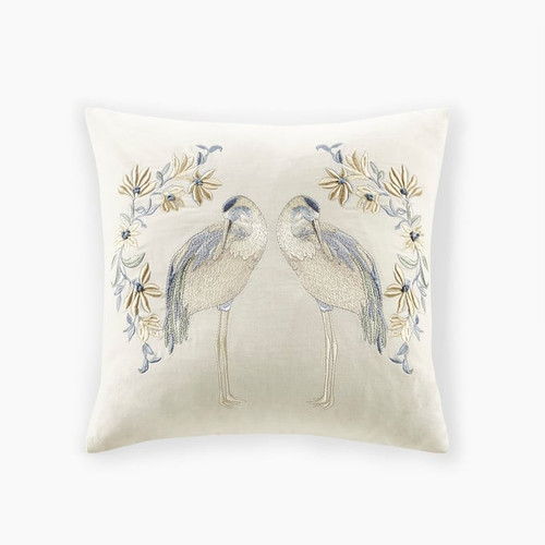 Olliix Croscill Home Florio White Square Decor Pillow