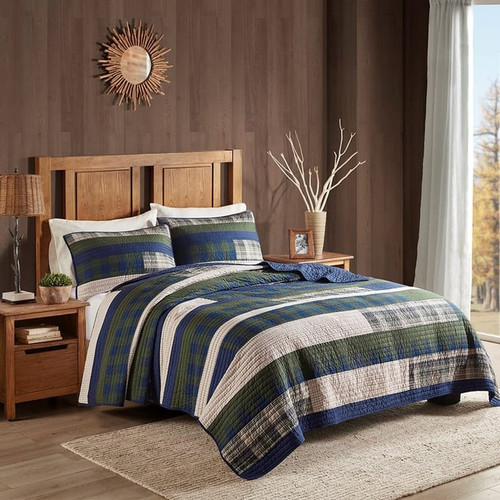 Olliix Woolrich Spruce Hill Green 3pc Quilt Mini Sets