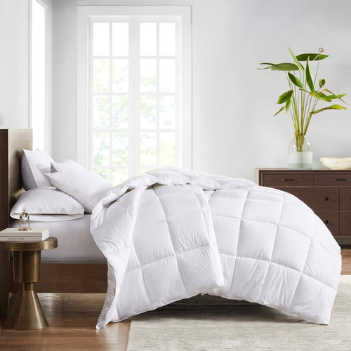 Olliix Croscill Signature White Full Queen Dobby Cotton Down Alternative Comforter