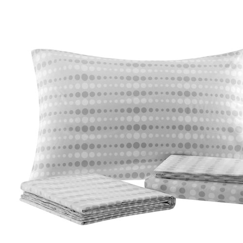 Olliix Madison Park Essentials Knowles Grey 7pc Comforter Sets