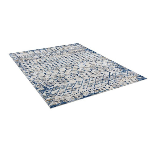 Olliix Madison Park Hannah Blue Cream Moroccan Global Woven Area Rugs