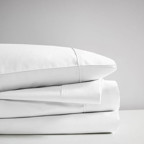 Olliix Clean Spaces 300TC BCI Cotton White Z Hem Sheet Sets