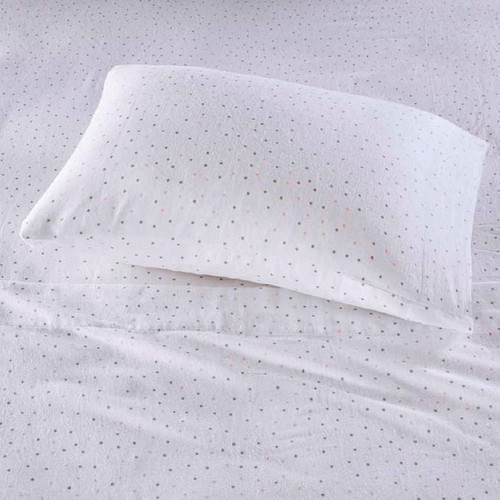 Olliix Intelligent Design Cozy Soft Cotton Flannel Dots Sheet Sets