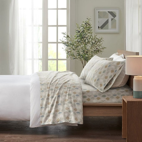 Olliix True North Sleep Philosophy Cozy Flannel Leaves Sheet Sets