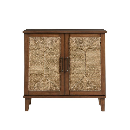 Olliix INK IVY Seagate Natural Handcrafted Seagrass 2 Doors Accent Chest