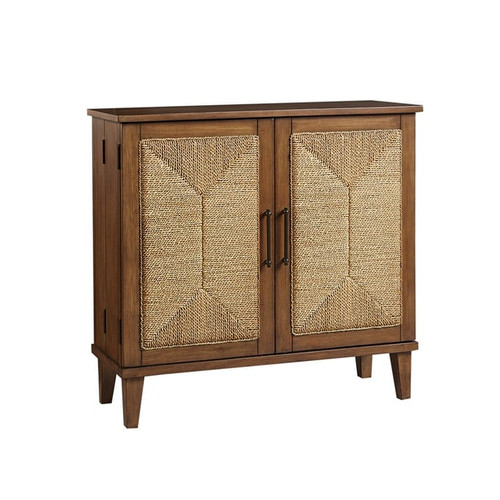 Olliix INK IVY Seagate Natural Handcrafted Seagrass 2 Doors Accent Chest