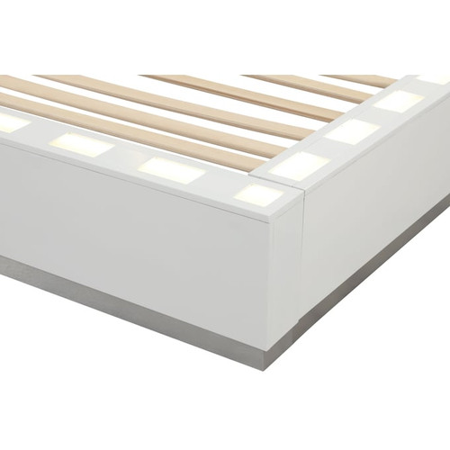 Galaxy Home Coco Milky White Platform Beds