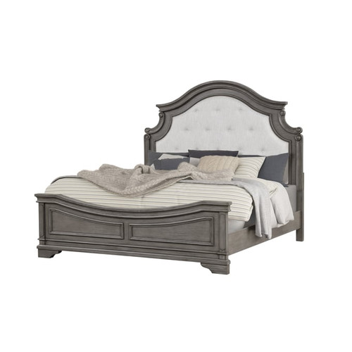 Galaxy Home Grace Gray Tufted 6pc Bedroom Sets