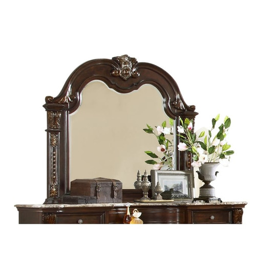 Galaxy Home Roma Dark Walnut Wood Mirror