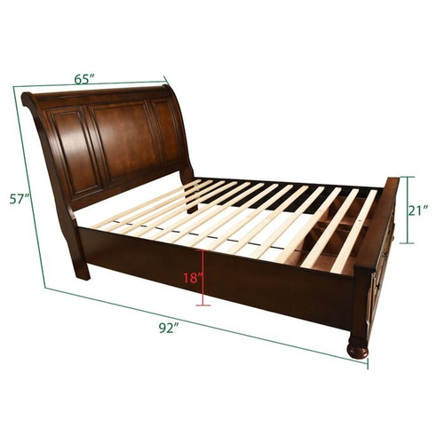 Galaxy Home Baltimore Dark Walnut Drawer Beds