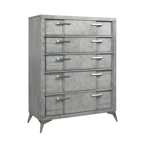 Bernards Aries Gray 5 Drawer Chest