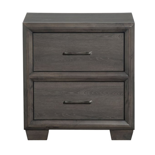 Bernards Lombard Classic Gray 2 Drawer Nightstand