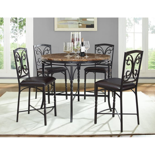 Bernards Tuscan Black Desert Counter Height Table