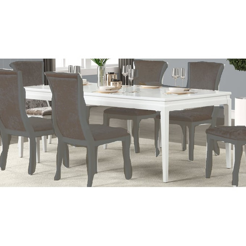 Bernards Renascence White Rectangle Dining Table