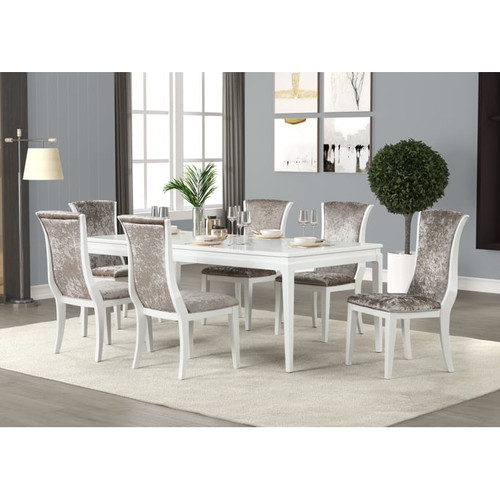 Bernards Renascence White Rectangle Dining Table