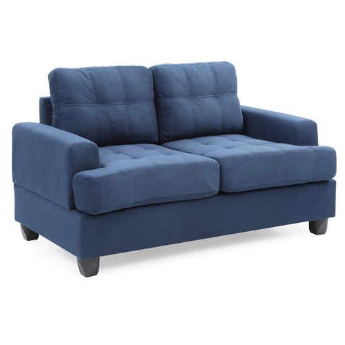 Glory Furniture Sandridge Transitional Navy Blue Loveseats