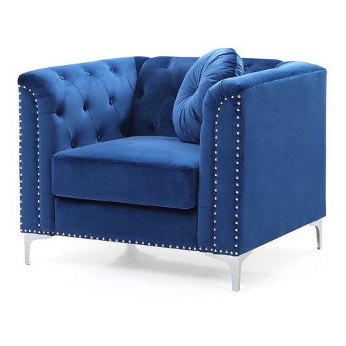 Glory Furniture Pompano Contemporary Navy Blue Chairs