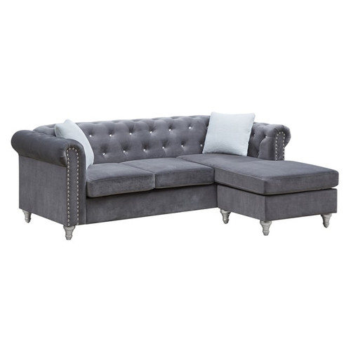 Glory Furniture Raisa Gray Blue Sectionals