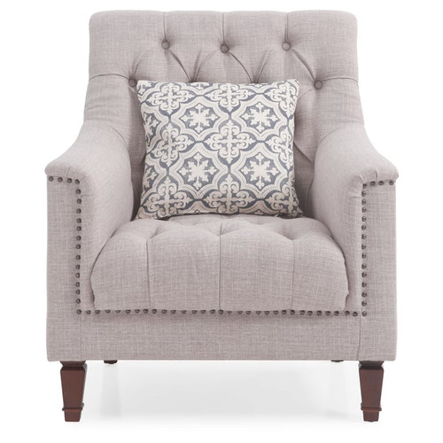 Glory Furniture Charleston Light Gray Fabric Chair