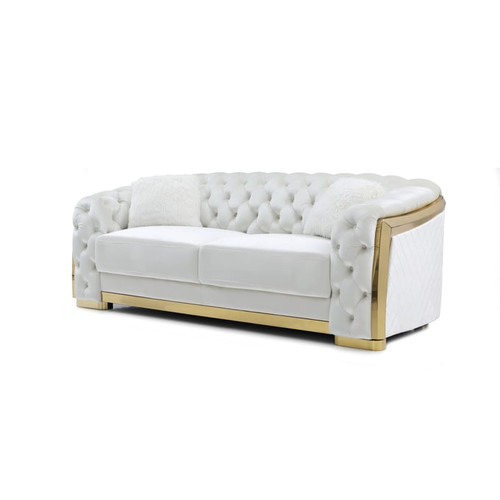 Glory Furniture Lexi Ivory Sofa