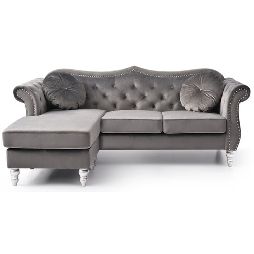 Glory Furniture Hollywood Dark Gray Navy Blue Sectionals